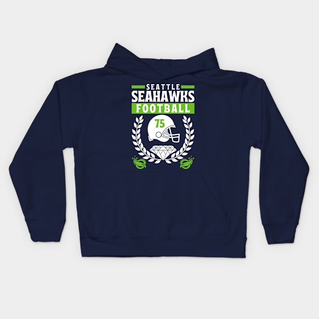 Seattle Seahawks 1975 Football Edition 2 Kids Hoodie by Astronaut.co